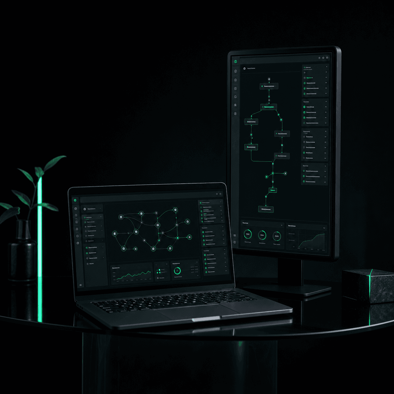 Commerce software product on a dark device